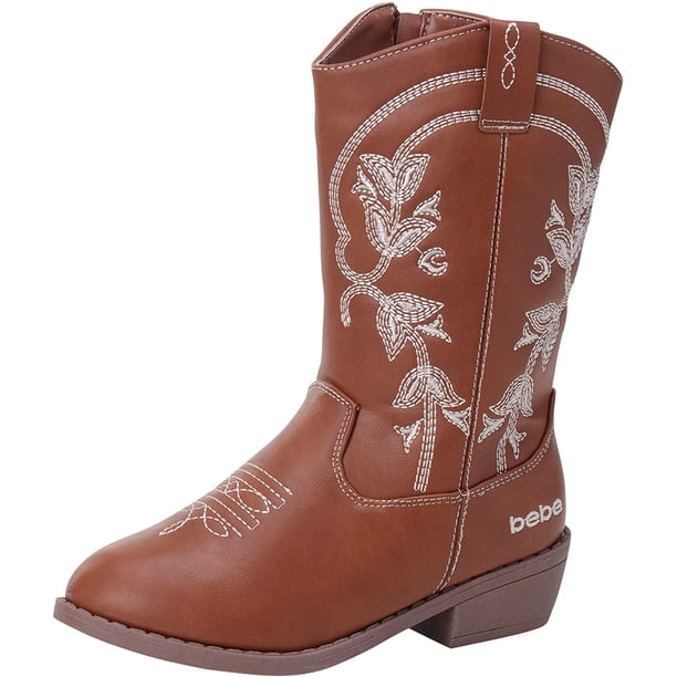 Bebe Girls’ Cowgirl Boots Classic Western Cowgirl Boots (Toddler/Girl