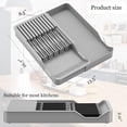 thumbnail image 5 of 2X Knife Holder,in Drawer Knife Block Holder with Expandable Cutlery Tray Kitchen Drawer Organizer Insert-Holds 11 Knive, 5 of 5