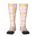 thumbnail image 2 of Picia Women Crew Soft Moisture-wicking Socks Rabbit And Chick Pattern Design Cotton Socks, One Size fit All, 2 of 9