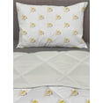 thumbnail image 3 of Angel Comforter & Sham Bedding Set, Cupid Pattern Amour Love Arrow Mythic Romance Angels, 3 pcs Duvet Set Microfiber Filling Quilt, 5 Sizes, Earth Yellow White Peach, by Ambesonne, 3 of 4