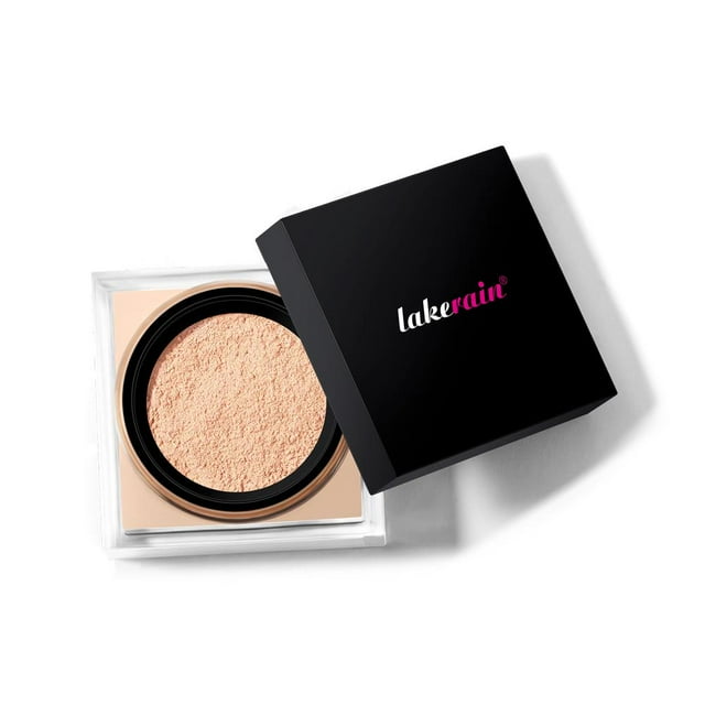 Lakerain 4 Colors Waterproof Setting Powder - Long-Lasting Matte Finish Loose Cosmetic Powder for Oil Control, Face Makeup Setting, Blurs Imperfections, Square Box Design