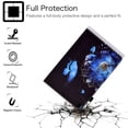 thumbnail image 3 of Galaxy Tab A 8.0" Case 2019, SM-T290/SM-T295/SM-T297 Cover with Pen Holder, Allytech Flip Premium PU Leather Kickstand Shockproof Elastic Band Card Slots Case and Cover for SM-T290, Floral & Butterfly, 3 of 8