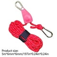 thumbnail image 2 of Cuerda reflectante de la línea de sujeción de la tienda de 6 mm x 5 m | Sistema de poleas metálicas ajustables | Cuerda de nylon con revestimiento reflectante para acampar Lonas de senderismo Toldos, 2 of 3