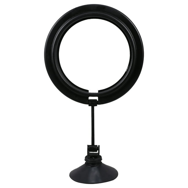 KAKOWELY Anillo de alimentación con ventosa para peces, flotante, redondo, color negro