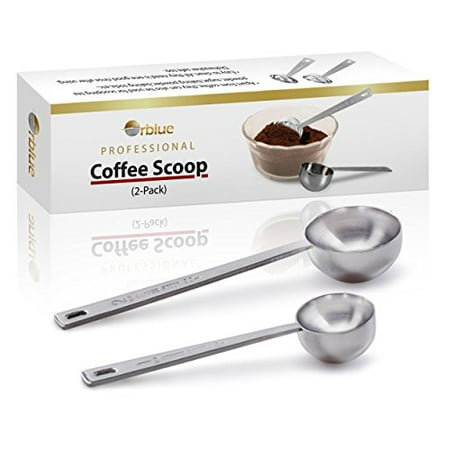 Orblue Coffee Scoop Stainless Steel Long Handled Spoons Pack Of 2 Orblue Coffee Scoop Stainless Steel Long Handled Spoons Pack Of 2