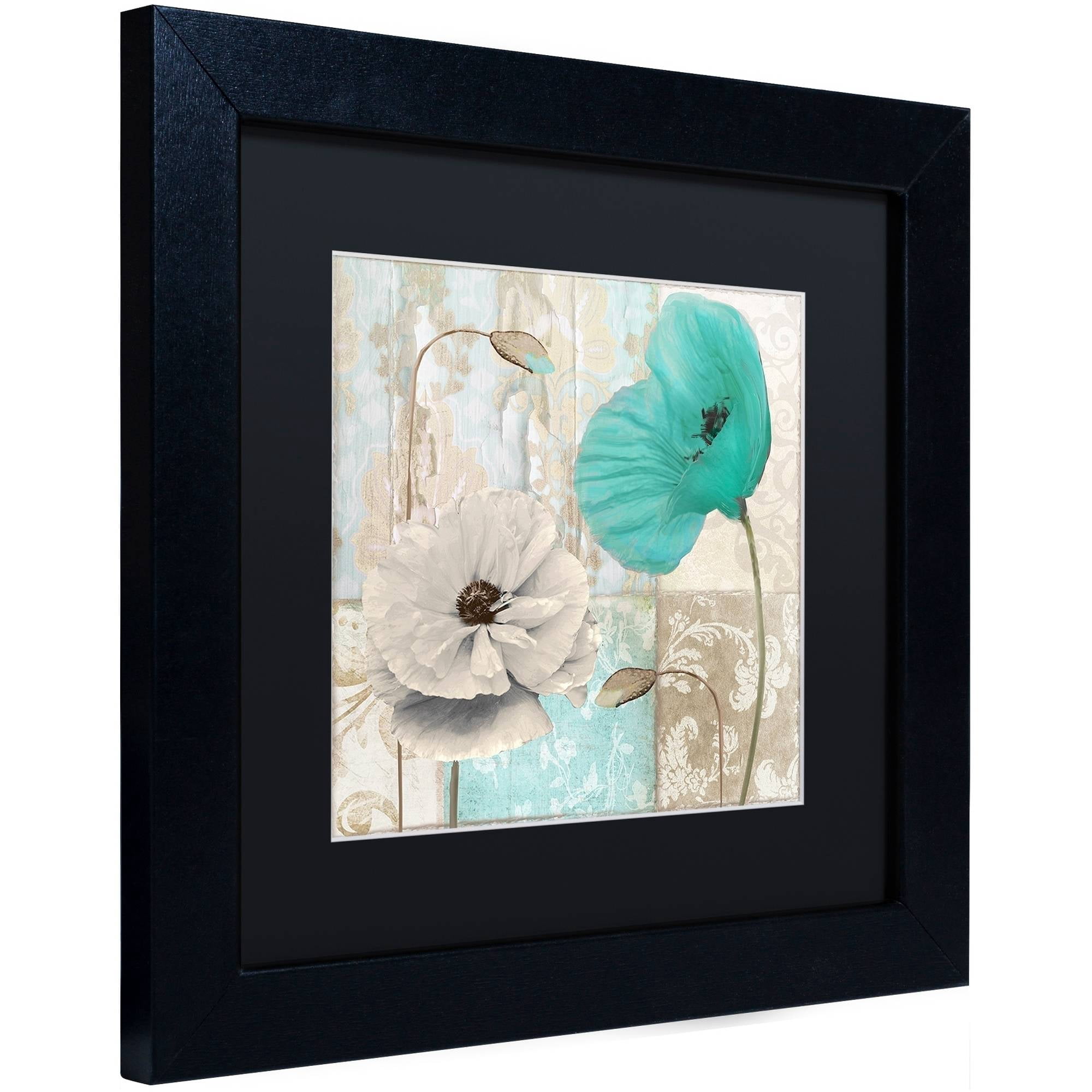 Trademark Fine Art "Beach Poppies III" Canvas Art by Color Bakery Black Matte, Black Frame