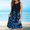 Blue#1, variant on Womens Summer Dress Loose Crew Neck Sleeveless Sundresses Swimsuit Coverup with Pockets Print Flora Short Tank Dress