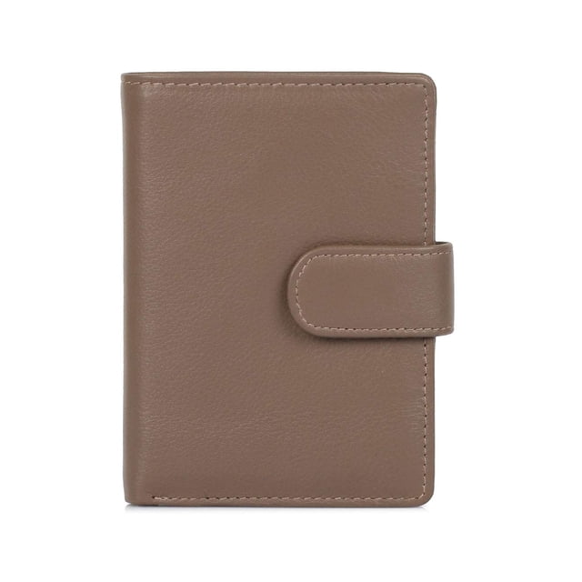 Cartera Karla Hanson, tamaño mediano, de piel con bloqueo RFID, 10 x 13 cm