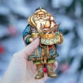 thumbnail image 4 of Designocracy 8091312S3 4.5 x 3 in. Santa Aroubf the World Nordic Inspired Santa Wooden Ornaments Set, Set of 3, 4 of 10