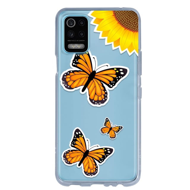 Funda Para LG K62 Mariposas Monarca, Uso Rudo, InstaCase Protector para LG K62 Antigolpes, Case Mariposas Monarca