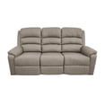 thumbnail image 5 of Light Brown Burlap Fabric 1pc Motion Recliner Sofa Plush Cushion Couch Living Room Furniture, 5 of 9