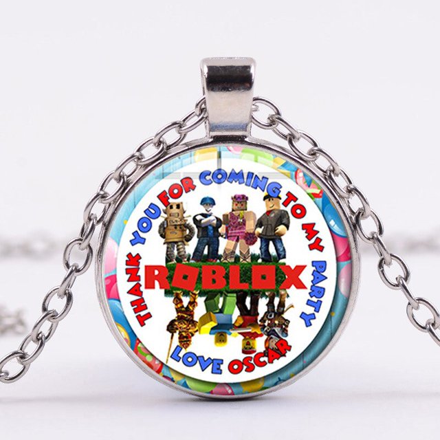 ROBLOX-collar de mundo Virtual periférico para niños, colgante de GEMA de tiempo periférico, regalo de cumpleaños creativo