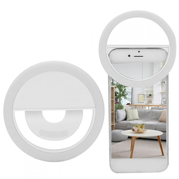 Luz Circular Para Selfies Recargable De Tres Colores, Luz De Relleno De Plástico Para Teléfono Móvil, Para Tatuajes, Pestañas, Salón De Belleza, Arte De Uñas DIY Para Mujeres