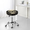 thumbnail image 7 of Zufioo Gothic Winged Skull Print Round Bar Chair Cushion Cover, Elastic Round Stool Protector, Dustproof and Non-slip Bar Kitchen Restaurant Chair Mat-12 inch, 7 of 7