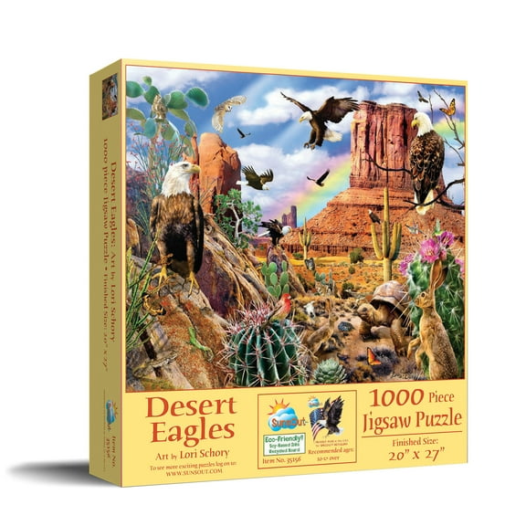 SUNSOUT INC - Desert Eagles - 1000 pc Jigsaw Puzzle by Artist: Lori Schory - Finished Size 20" x 27" - MPN# 35156