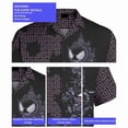 thumbnail image 3 of Dark Ghost Print Hawaiian Shirt for Men – Cool & Comfortable Tropical Style with Gengar Vibe, Unique Gift for Anime Fans, Button-Up Menswear for Casual Looks | L, 3 of 5