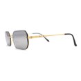 thumbnail image 5 of Luxury Rimless Metal Engraving Frame Thin Rectangle Sunglasses Gold Silver Mirror, 5 of 5