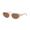 Polished Opal Beige Frame | Dark Brown Lens, variant on RB4457D RB4457D BIO-BASED Square-Round Shape Sunglasses Polished Black Frame | Dark Grey Lens 55mm