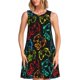 thumbnail image 1 of Balery Play Game Start Vestidos de verano para mujer con estampado: vestido holgado sin mangas, vestido playero informal y cómodo para días calurosos., 1 of 7