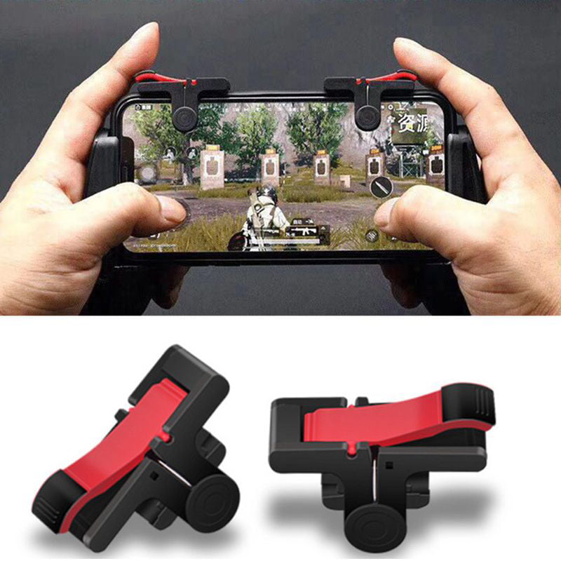 Get Triggered for Android or iOS, Carry Case for PUBG/Fortnite/Rules of Survival 2018 Upgraded Version V4 Shoot and Aim Sensitive L1R1 Shooter Controller Mobile Gaming Triggers