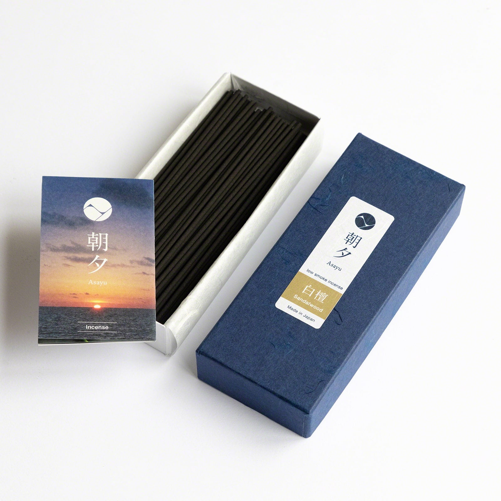 Asayu Japan Low Smoke Incense Sticks Sandalwood Scent Made in Japan 1.41oz