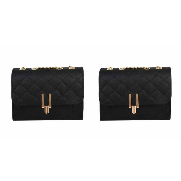 Cartera pequeña acolchada para mujer, bolso bandolera, con cordones dorados, para chica de moda, chica adolescente