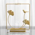 thumbnail image 1 of Metal Frame Tube Vase Tube Glass Planter Terrarium Geometric Metal Frame Vase 19.5x21x7.5cm  Hexagonal, 1 of 4