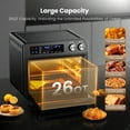 thumbnail image 3 of 26QT Air Fryer Oven,Oil-Less Digital Touchscreen Toaster Oven with 10-in-1 Multi Function&Custom Mode, Visible Window , 1800W,Black, 3 of 9