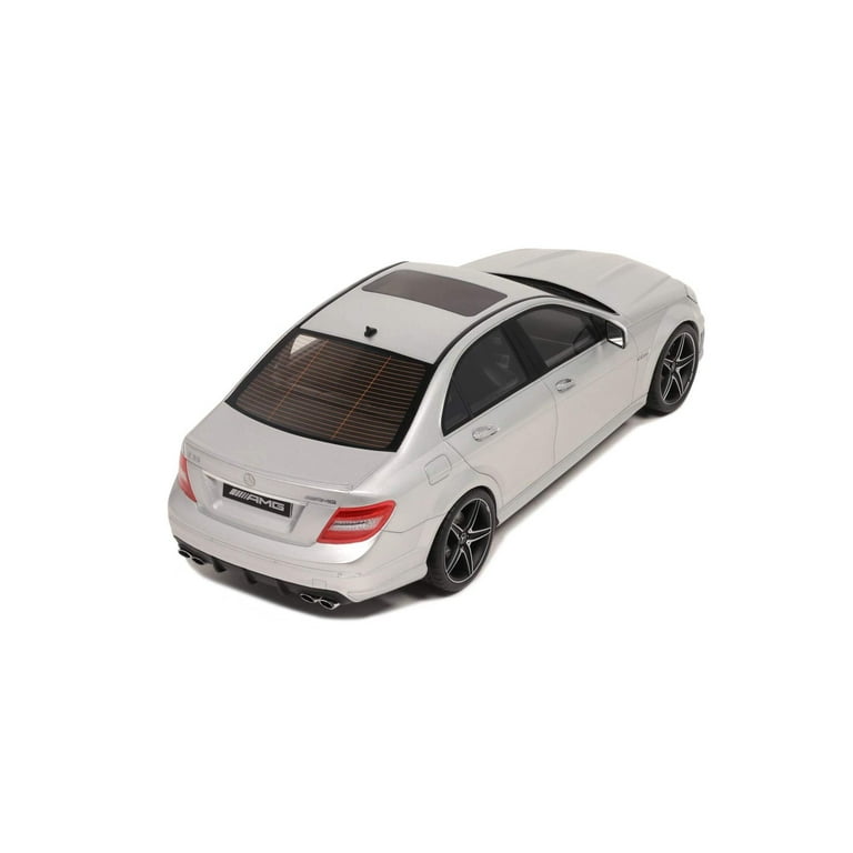 GT Spirit 2008 Mercedes Benz C63 AMG Sedan Iridium Silver 1:18