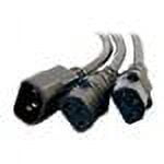 UPC: 0757120298182 | C2G 6ft 16 AWG 1-to-2 Power Cord Splitter (1 IEC320C14 to 2 IEC320C13) – power splitter – 6 ft