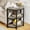 Grey, variant on Half Round End Table 3-Tier Half Moon Side Table With Metal Frame Industrial Half Circle Accent Table With Storage Shelves For Living Room Entryway Bedroom (Rustic Brown)