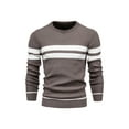 thumbnail image 1 of Innerwin Chandail Manches Longues Homme chandail-Over Hauts Usage Quotidien Col Rond Ample Tricoté Chandails Café TG, 1 of 2