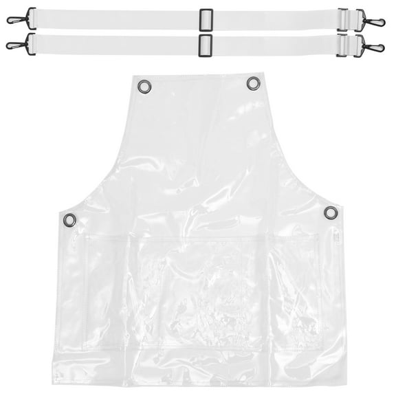 Uonlytech Clear Tpu Hairstylist Apron, Lightweight and Easy to Clean, Unisex