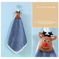 thumbnail image 5 of CuiLiyq Christmas Hand Towel, Plush Absorbent Towel with Hooks For Christmas Gifts, For Home Kitchen And Bathroom Hanging Towel (Blue), 5 of 5