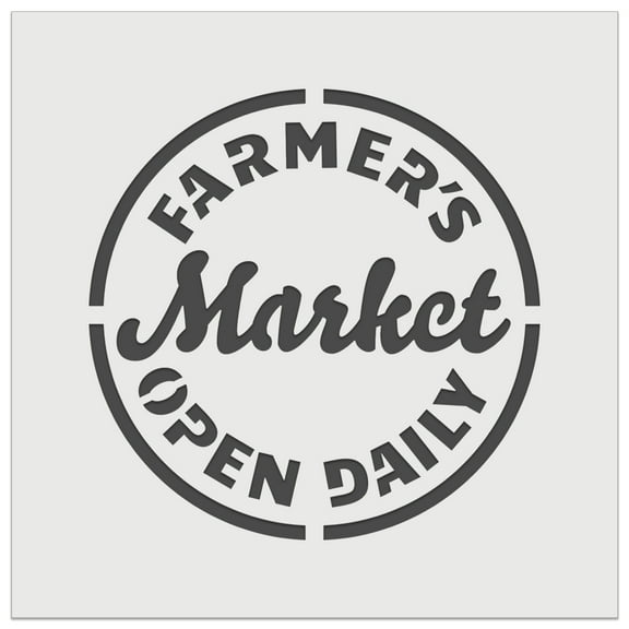 Farmer's Market Open Daily DIY Cookie Wall Craft Stencil - 5.5 Inch