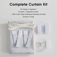thumbnail image 4 of NICETOWN 2 Panels Rod-Free Outdoor Curtain for Patio, Privacy Protective Sticky Top & Backtab Bottom Windproof Drapes, White, W52 x L108, 4 of 11