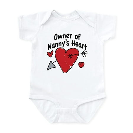 

CafePress - OWNER OF NANNY s HEART Infant Bodysuit - Baby Light Bodysuit Size Newborn - 24 Months