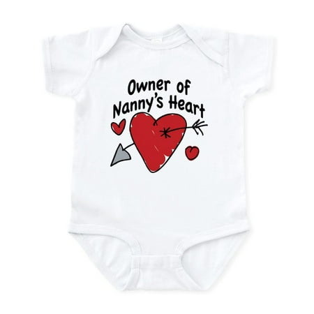 

CafePress - OWNER OF NANNY s HEART Infant Bodysuit - Baby Light Bodysuit Size Newborn - 24 Months