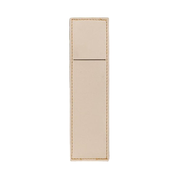 Elastic Notebook Pen Holder, Adjustable Hold 2 Pen Holder Pu Leather Pencil Sleeve Pouch for Journal Clipboard Planner Books, Beige Eactix