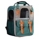 thumbnail image 1 of Mochila transportadora para mascotas, portátil, de gran capacidad, reflectante, transpirable, para perros, gatos, color verde oscuro, 1 of 5