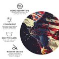 thumbnail image 3 of Fuzoiu Watercolor Bald Eagle Print Leather Coasters Set,Drink Coasters Set of 4,for Tabletop Protection, Durable PVC Coasters,Home Décor and Housewarming Gift-Round Shape, 3 of 6