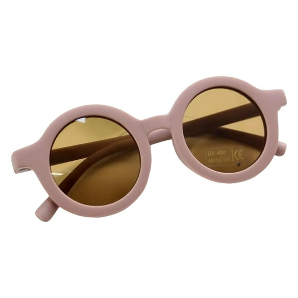 Gafas de sol retro para niños, lindas gafas redondas para niños pequeños, para playa, color morado Violeta