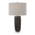 thumbnail image 1 of Uttermost Lampe de Table Texturée en Céramique et Cristal en Gris, 1 of 8