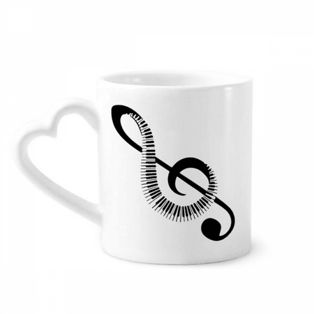 

Musical Symbol High-nute Piano Mug Coffee Cerac Drinkware Glass Heart Cup