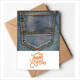 thumbnail image 1 of Bolsillo Denim Jean Vaquero Unbranded 10 Tarjetas de Agradecimiento, 1 of 4