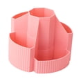 thumbnail image 1 of Organizador de escritorio giratorio para lápices y bolígrafos con 5 compartimentos Rosa, 1 of 9