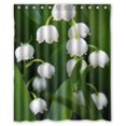 thumbnail image 1 of Cortina de ducha ABPHQTO Tela de Baño Impermeable hojas verdes flores de Lirio 150x180 cm, 1 of 1