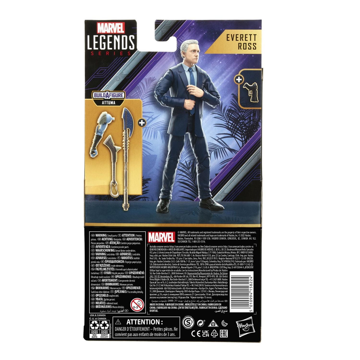 Marvel Legends Series Black Panther Legacy Collection Everett Ross 6-inch MCU Action Figure Toy, 1 Accessory, 3 Build-A-Figure Parts