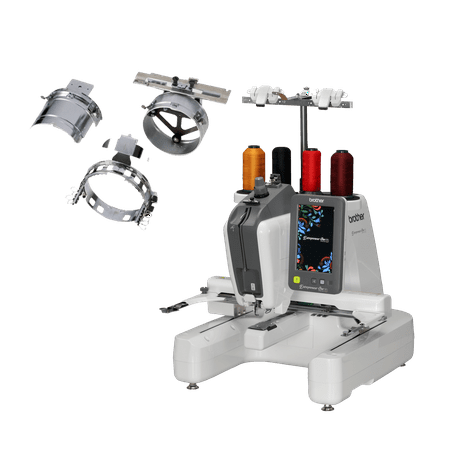 Brother Entrepreneur One PR1X Single Needle Embroidery Machine 12x8 with PRCF3 Cap Hoop Bundle