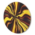 thumbnail image 3 of Designart 'Purple Yellow Black Fantasy ' Modern Wood Wall Clock, 3 of 5